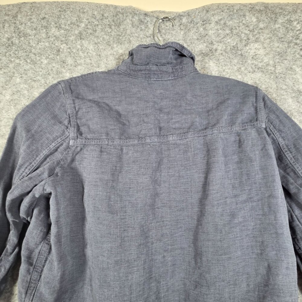 Nicole Miller Linen Cropped Jacket Blue Button Front Lightweight Women's XL Coas - Picture 7 of 9